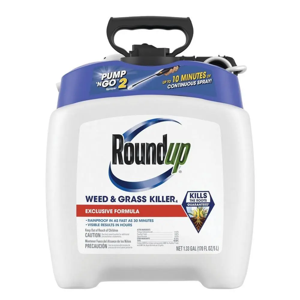 1.33 Gal. Weed & Grass Killer with Pump 'N Go 2 Sprayer, Use In and Around Flower Beds, Trees, and More
