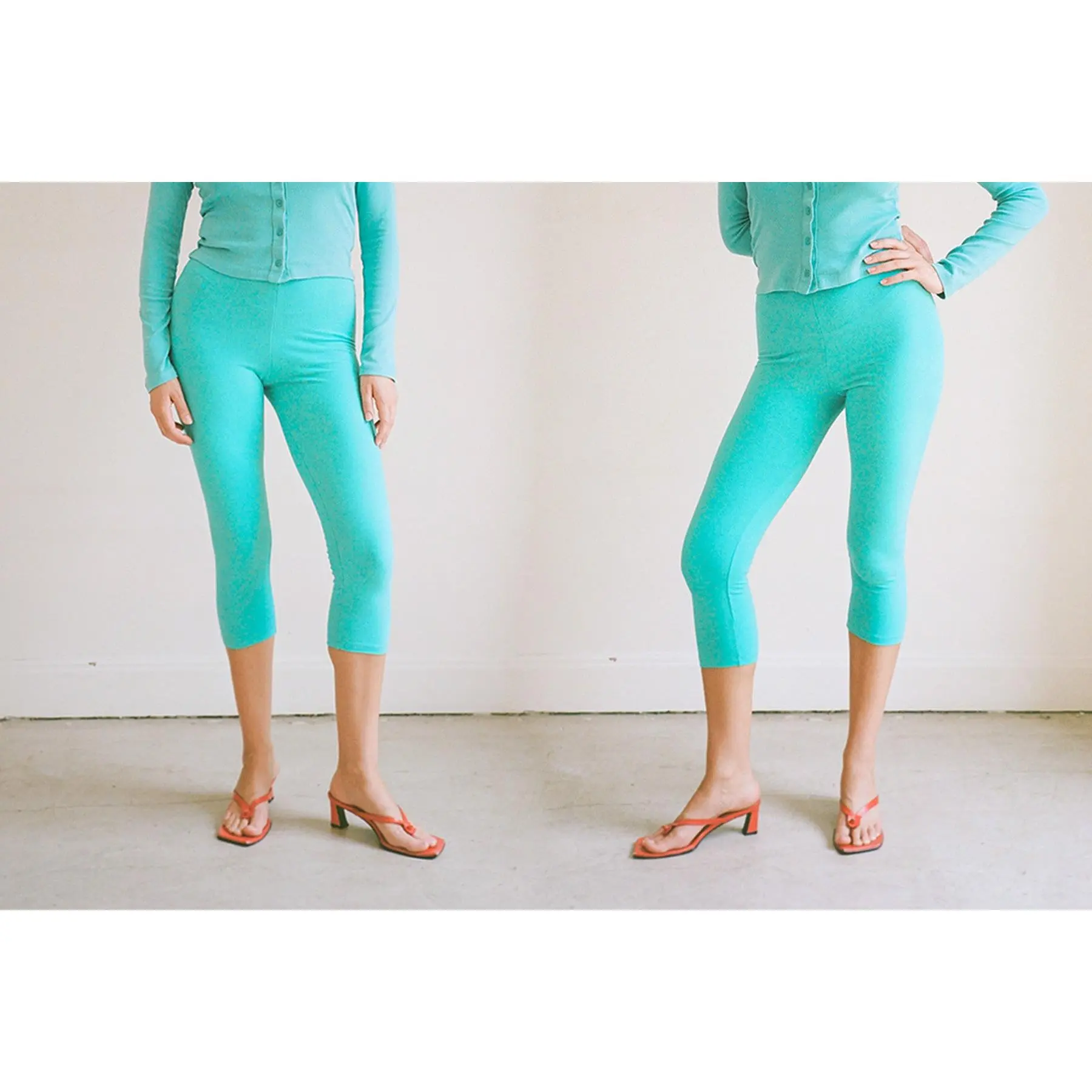 Benton 3/4 Legging - Aqua