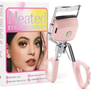 Pink Electric Eyelash Curler, Rapid Heating, Anti-Burn Temperature Control Design, Safe and Burn-Proof, Long-Lasting Curl, Eye-Shape Adaptive, Suitable for All Lash Types, Makeup Must-Have, USB Rechargeable, Perfect Gift for Women, Makeup Essential
