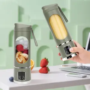 Digital Multimode Juicer Blender - Smart LED Display, 450ml Diet-Friendly, USB Rechargeable, Compact & Portable, 50W Motor, 10 Blades, Easy Clean, Best for Home & Travel, Lemon Juicer, Back To School
