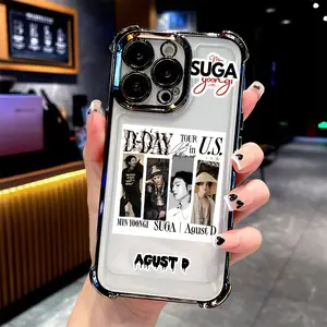 Korean Star Min Yoongi Phone Case Suitable for iPhone 17 16e 16 15 14 13 12 11 Mini Pro Max Air X XR XSMAX 8 7 Plus Anti Fall Transparent Soft Back Cover