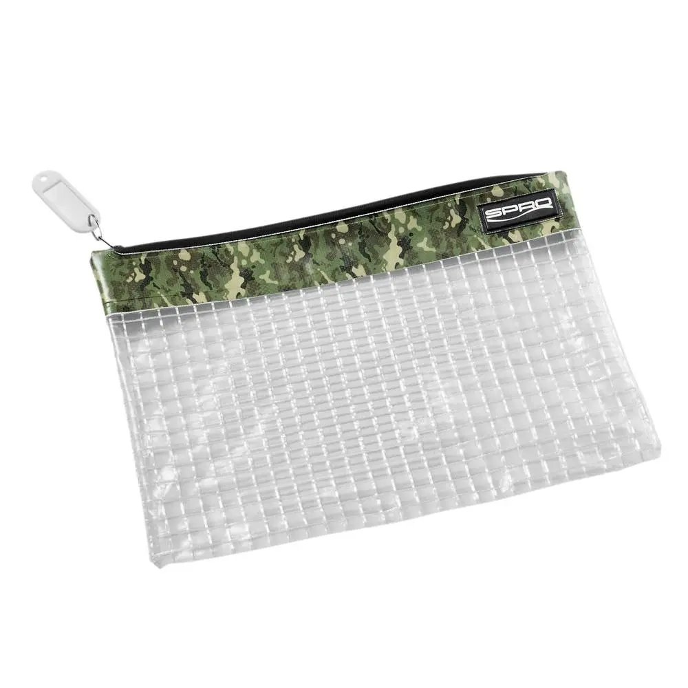 SPRO Camo Print Mesh Bait Pouch, Fishing Gear Accessory, Home Organiser Storage Bag