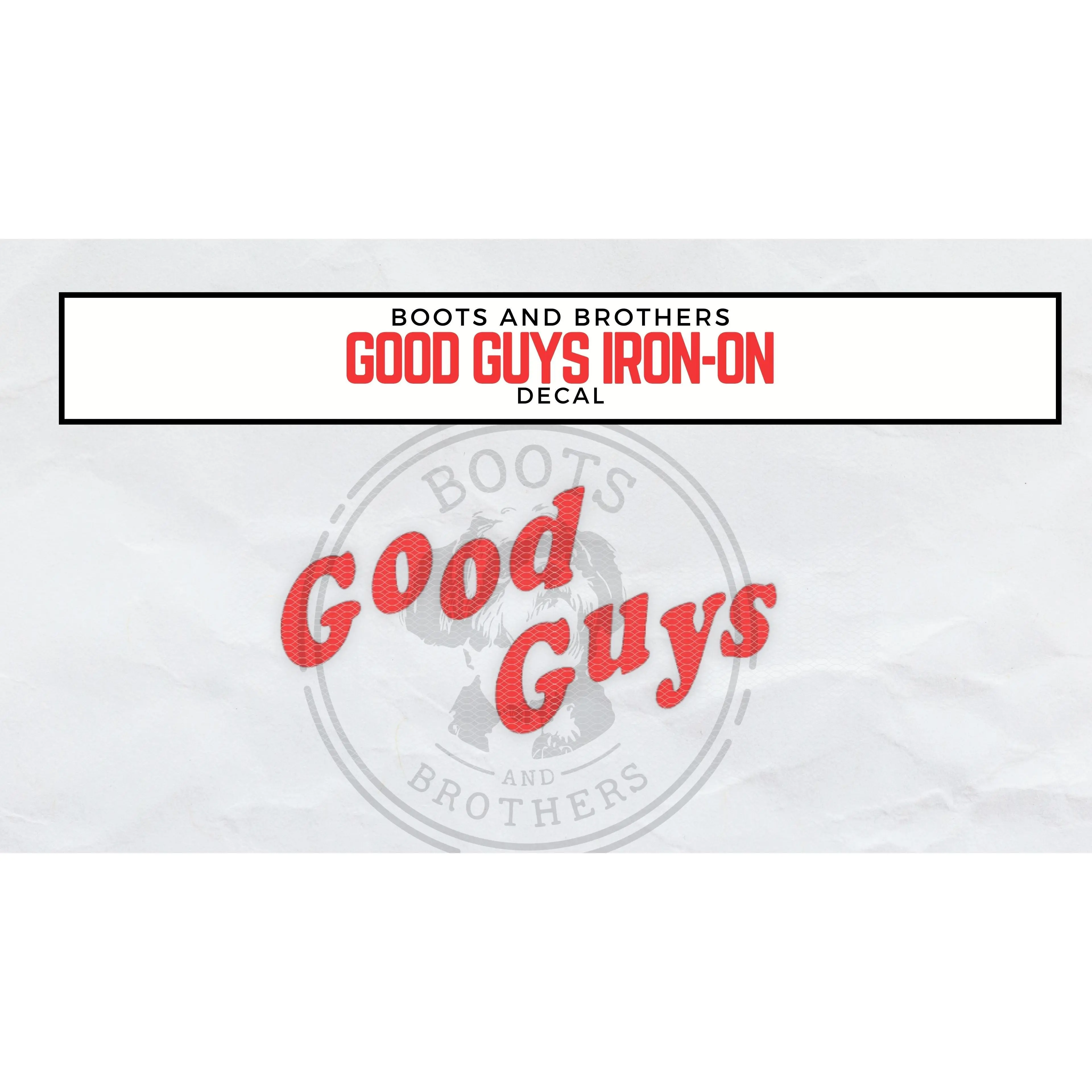 Good Guys Logo Vinyl Iron-On Decal