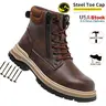 Men's Minimalist Mesh Fabric Work & Safety Boots - Synthetic Flatform, Metal-Toe, Waterproof, Wear-Resistant, Anti-Smash, Anti-Puncture for Worker Walking, Roofing Construction Outdoors