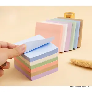 Solid Color Note Pads (5-Pack, 100 Sheets Each), Portable Office Accessories Stationery for Camping, Hiking & School Use