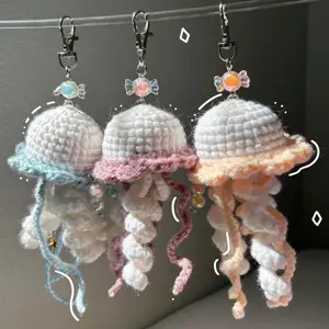 Crochet Jellyfish Keychain