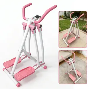 [KINMAC] Air Walker Exercise Machine Foldable Cardio Cross Trainer with LCD Display for Full Body Low Impact Elliptical Ideal for Home Gym