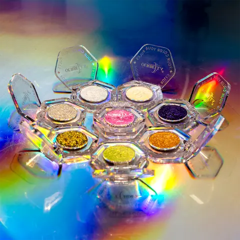 [Autumn Picks] Ourbella Multichrome Eyeshadow Set | Color-Shifting Iridescent Sparkly Shimmer Glitter Eyeshadow, Metallic Long-Lasting Talc-Free Makeup, Festival Makeup Looks, Eyeshadow Gift Set,Back to school,TikTokShopblackfriday