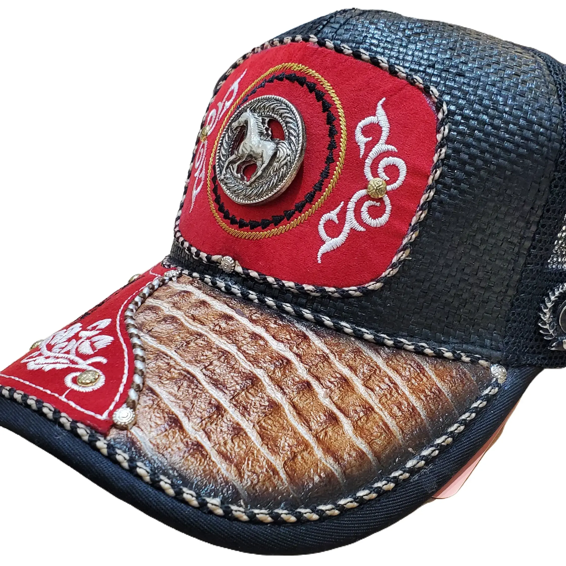 Snap-Back Net Cap Deluxe with Embroidered Design, Available in Multiple Colors, Adjustable Strap, and Adjustable Fit