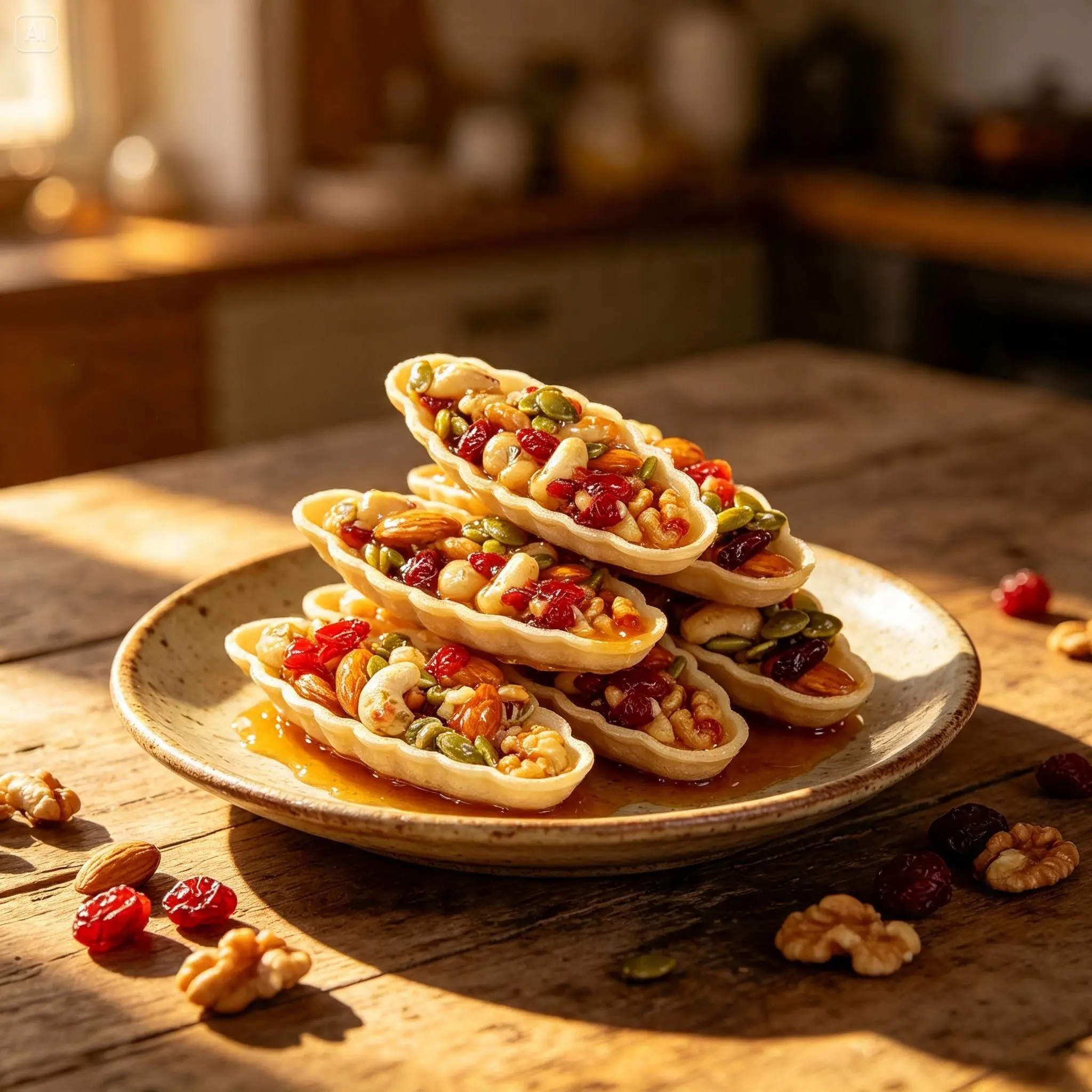 8 treasures. One crunchy bite.-Packed with nuts, seeds, and sweet cranberries.