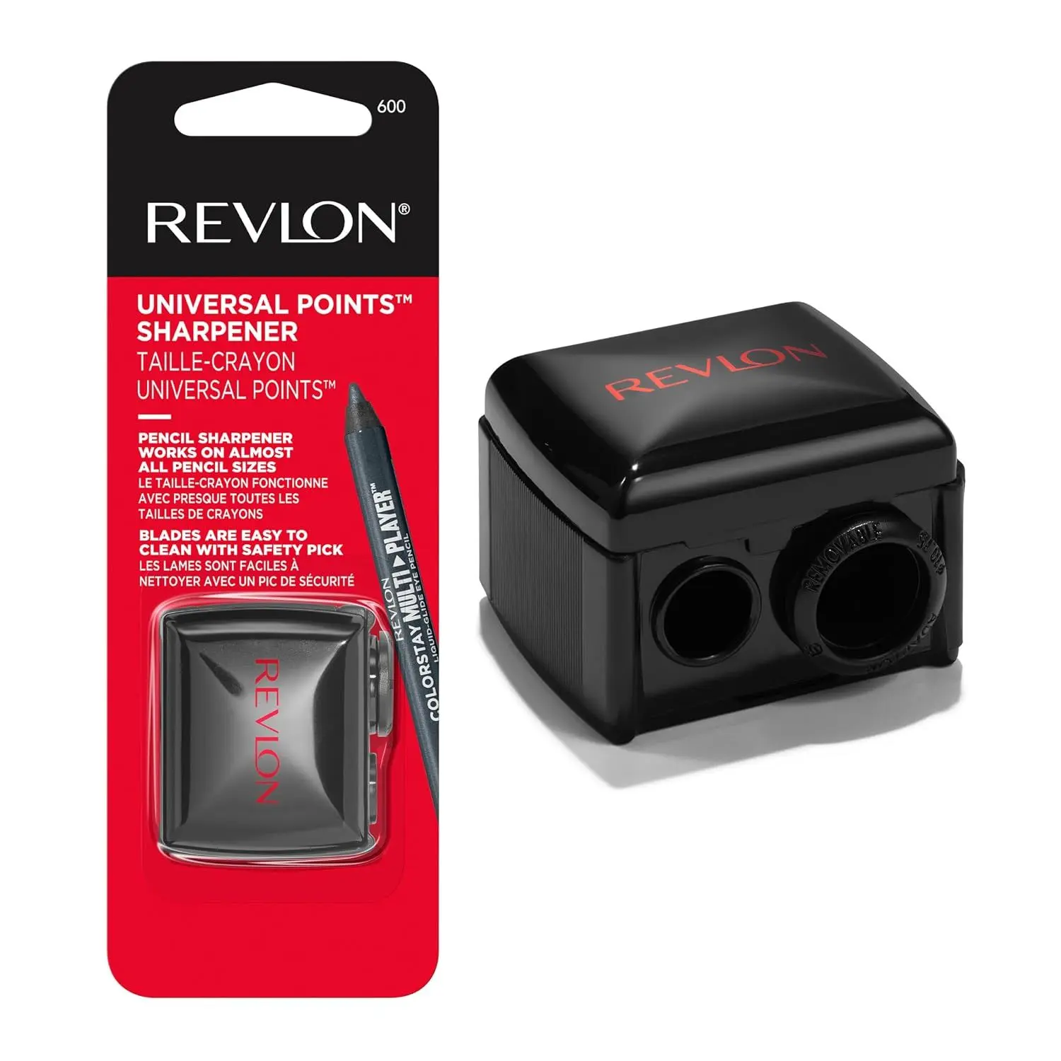 Revlon Universal Points Makeup Sharpener, Black, 1 Count