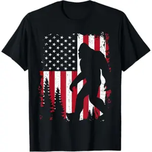 100% Cotton 4th of July American USA Flag Patriotic T-Shirt