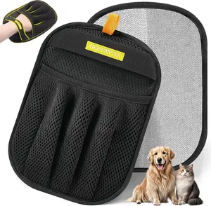 Pet Hair Removal Glove for Cats & Dogs, Upgraded Five-Finger Electrostatic Pet Hair Gloves, Reusable Magic Brush Pet Hair Remover Tool for Couch, Carpet, Car Seat