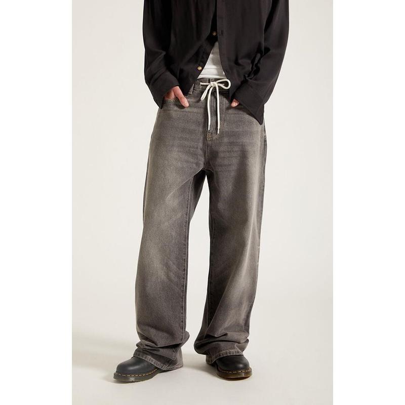 Pacsun Men's Blake Extreme Baggy Jeans Drawstring Gray