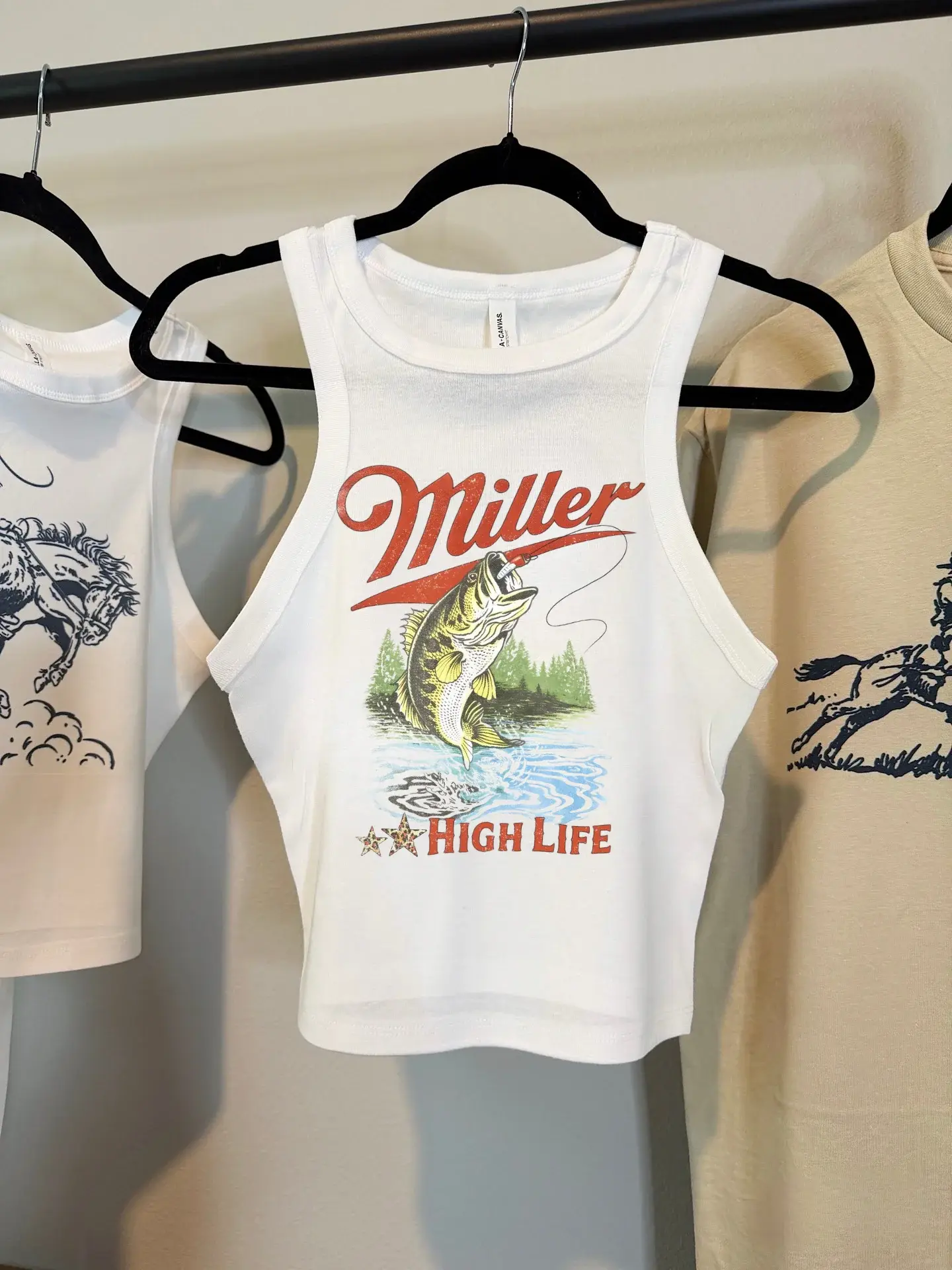 Miller High Life Cropped Tank Top – Vintage Beer Graphic Sleeveless Shirt, Retro Y2K Summer Crop Top, Casual Party Outfit for Women