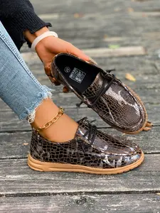Women's Boho Style Ethnic Random Pattern Slip on Sneakers, Casual Comfortable Round Toe Shoes for Daily Wear, Perfect for Women and Outdoor, As Gift for Wife, Girl Friend, Daughter