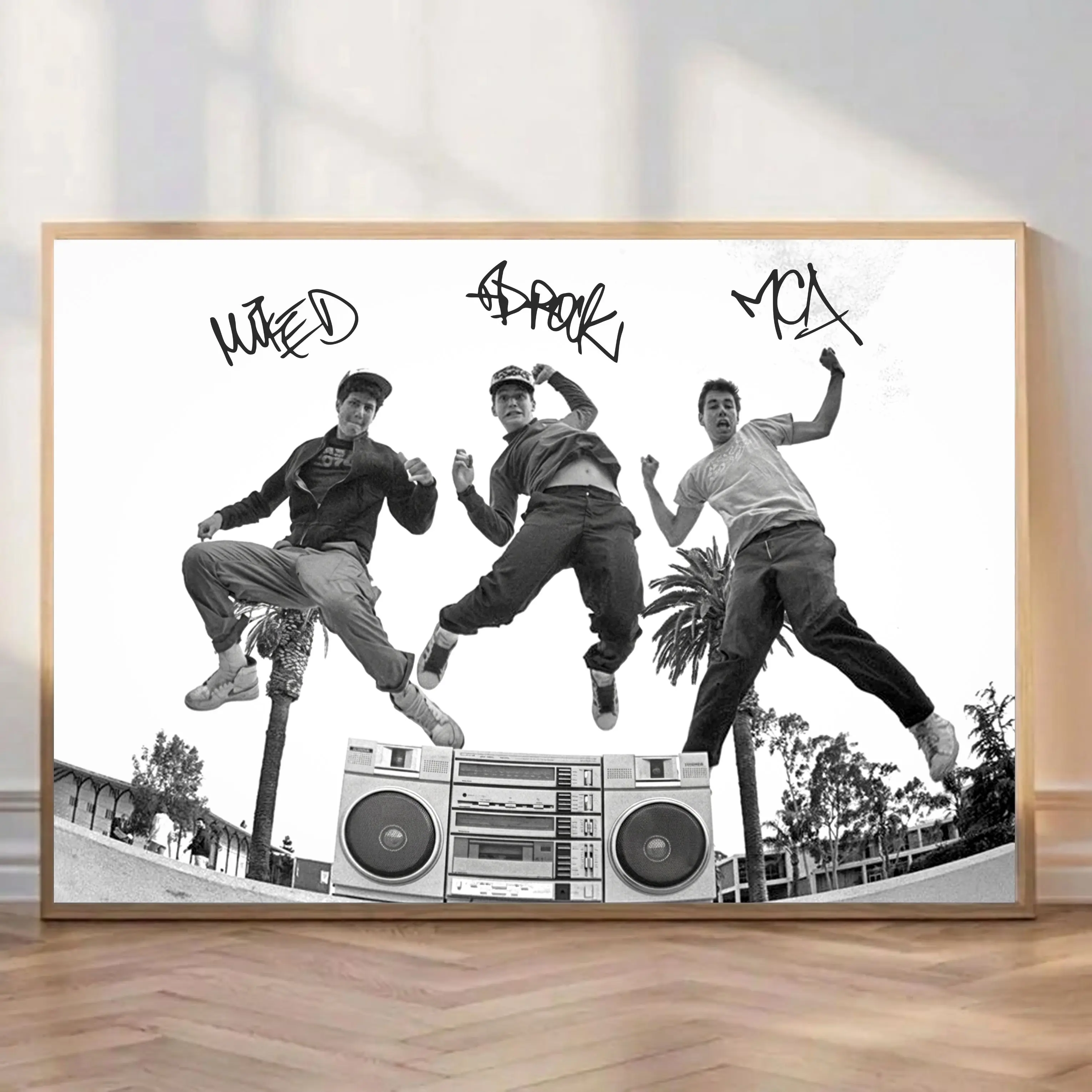 Beastie Boys Licensed to Ill Poster, Mike D Ad-Rock MCA Wall Art, Vintage Hip Hop Album Cover Print, Studio and Music Room, Fan Gift, Made In USA