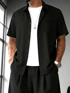 Men's Short Sleeve Shirt Design, Menswear for Business Activities & Daily Casual, Must-Have Item