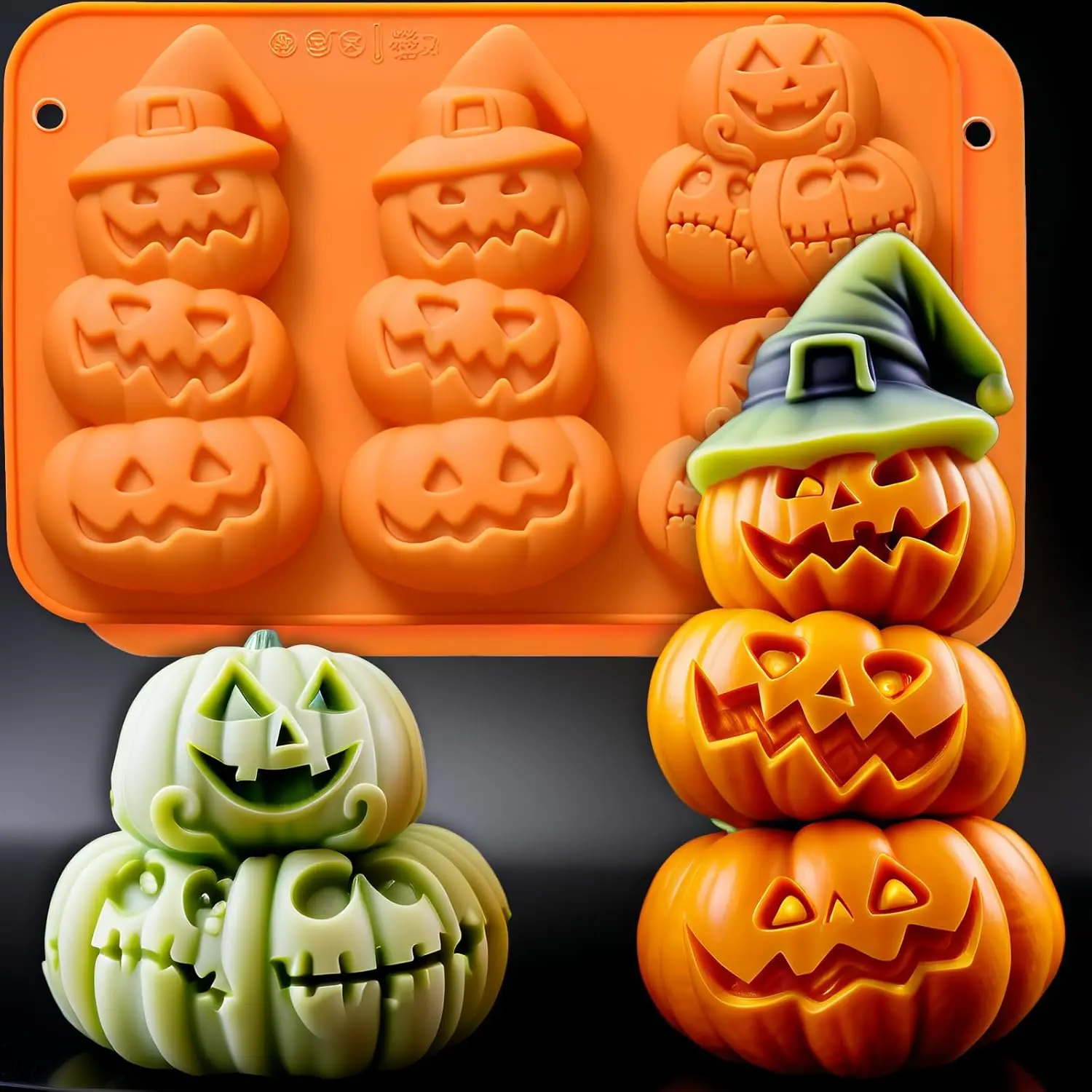 2 count Pumpkin Silicone Mold 3D Pumpkin Cake Molds  Theme Molds Pumpkins Baking Cupcake Pan Hot Chocolate Bomb Mold for  Thanksgiving Fall Baking Muffin Wax Melts Soap Candle Making