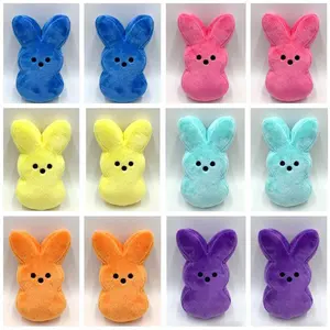 6-Piece Soft Bunny Plush Toys Set, High-Elasticity Material, Round Shape Design, Perfect for Easter Decor & Comfort, Soft Stuffed Animal, Kawaii Stuffed Animals