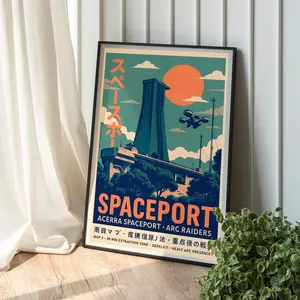 ARC Raiders Poster Spaceport_ Extraction Shter Gaming Room Decor Raid Artwork