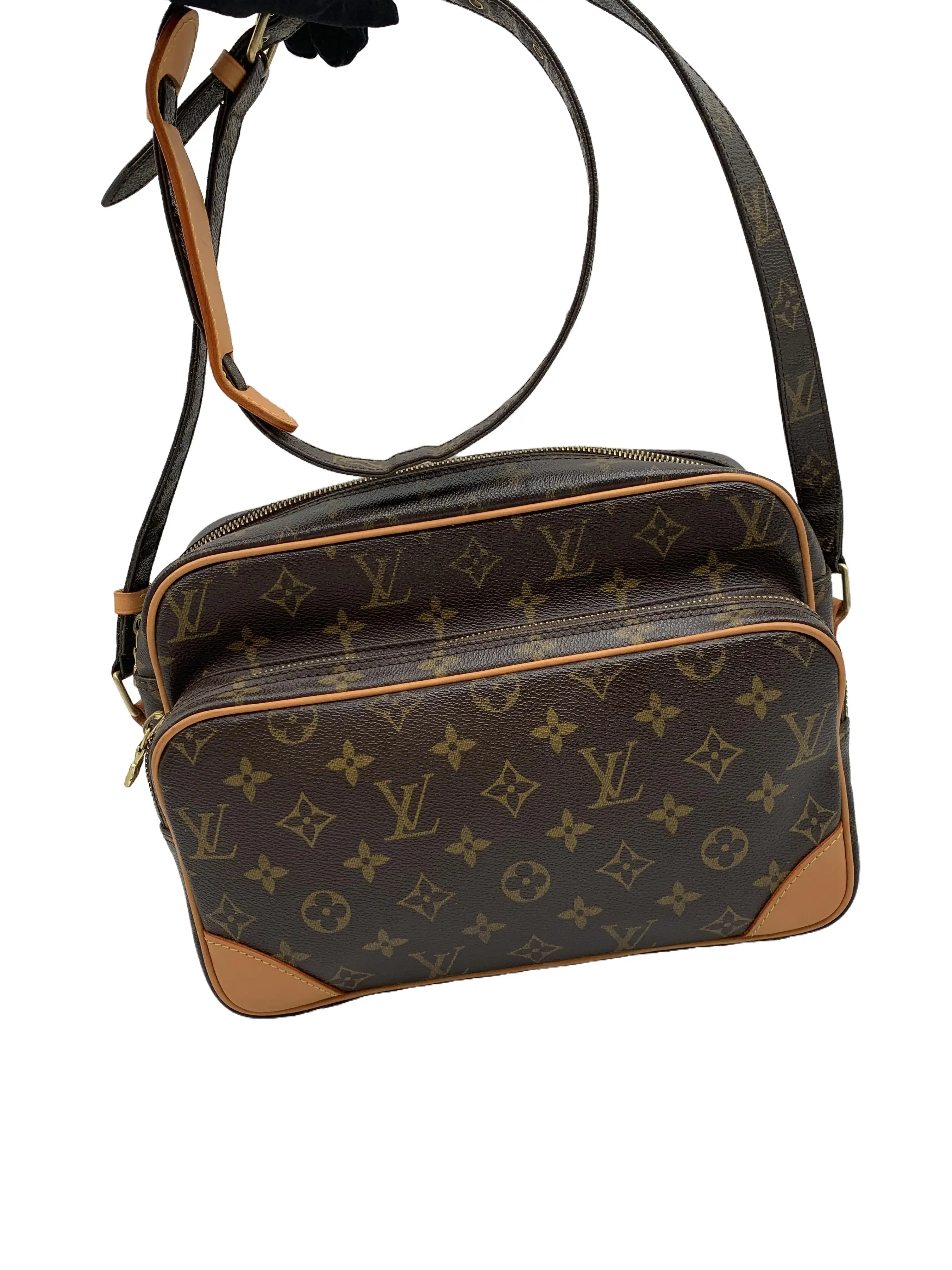 Pre-owned Louis Vuitton Monogram Double Pocket Camera Crossbody Bag/wj07129605/9605