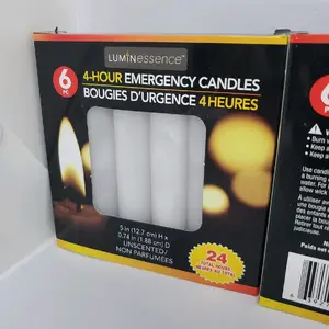 luminessence 6pc 4-hour emergency candles Light luminessence 6pc 4-hour emergency candles Light