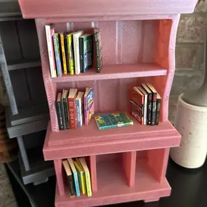 Mini Book Shelf -  Wood look Bookshelf with 3 Shelves for Home Decor and Storage. Available in a variety of colors. Perfect for mini books & collectables