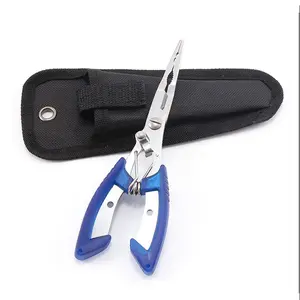 Fishing pliers, fishing shears, lure line cutter, stainless steel fish hook cutter, multi-functional fishing tackle tool set, 17CM durable and non-slip fishing accessories.
