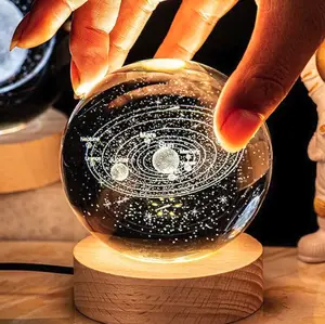 3D Etched Crystal Ball LED Nightlight