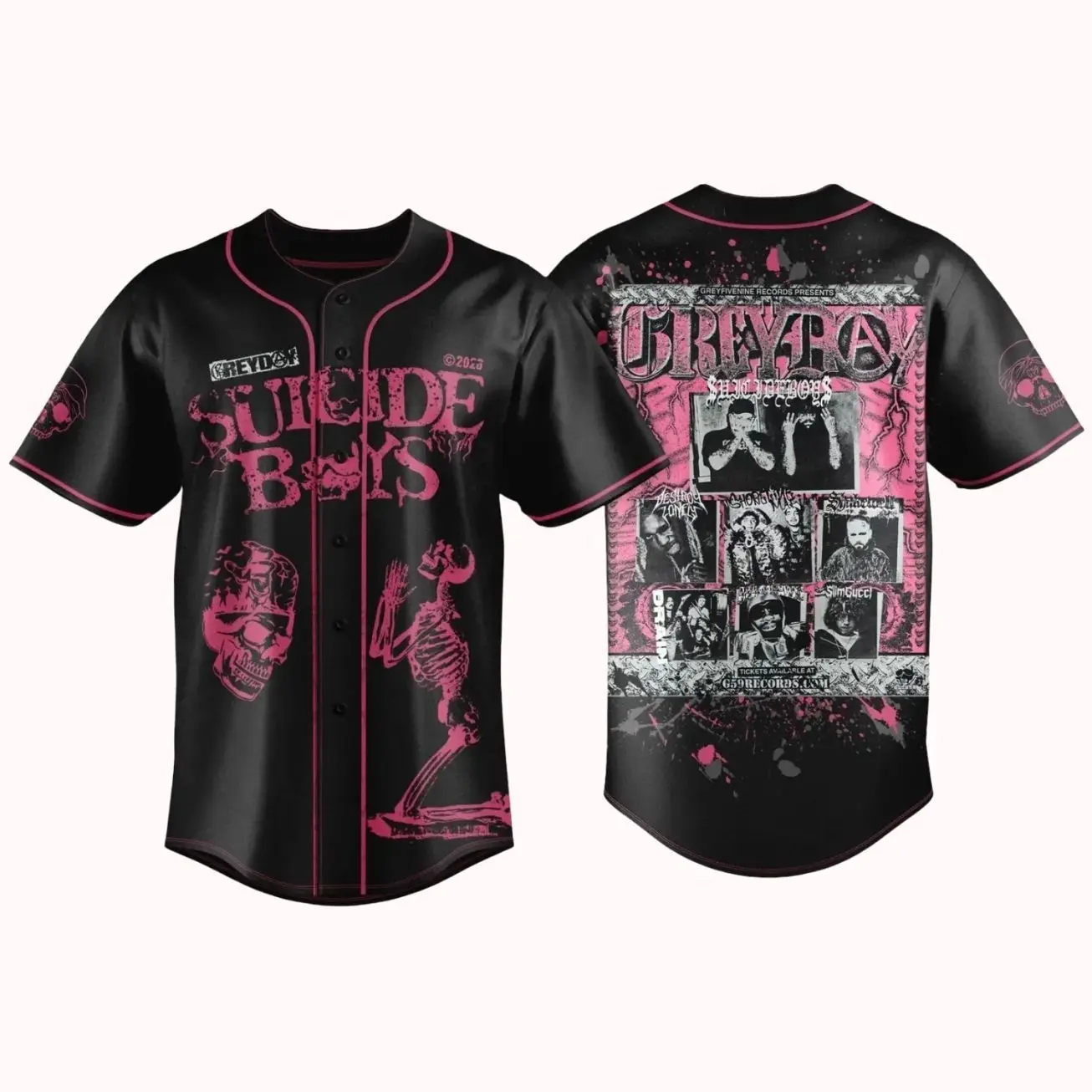 Greyday G59 Baseball Jersey, Greyday Tour 2026 Jersey Shirt, Suicideboy Merch Shirt, Tour 2026 Shirt For Fan SAT