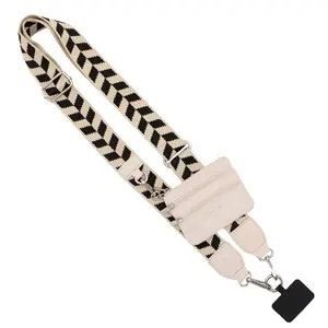 Save The Girls Clip & Go Strap w/Zippered Pouch - Chevron Pattern, Detachable Design for Phone & Card Use