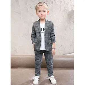 Boys' Two-Piece Suit Set, Birthday Boy Casual Suit for Spring and Autumn, Children's Performance Dress with Jacket and Pants