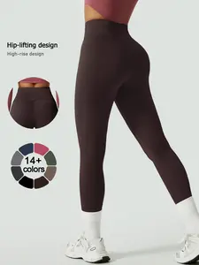 Women's High-Waisted Sporty Pants, Stretchy Plain Design, Ideal for Yoga, Gym, Biking, Running, All-Season Wear, Versatile Activewear, Yoga Leggings