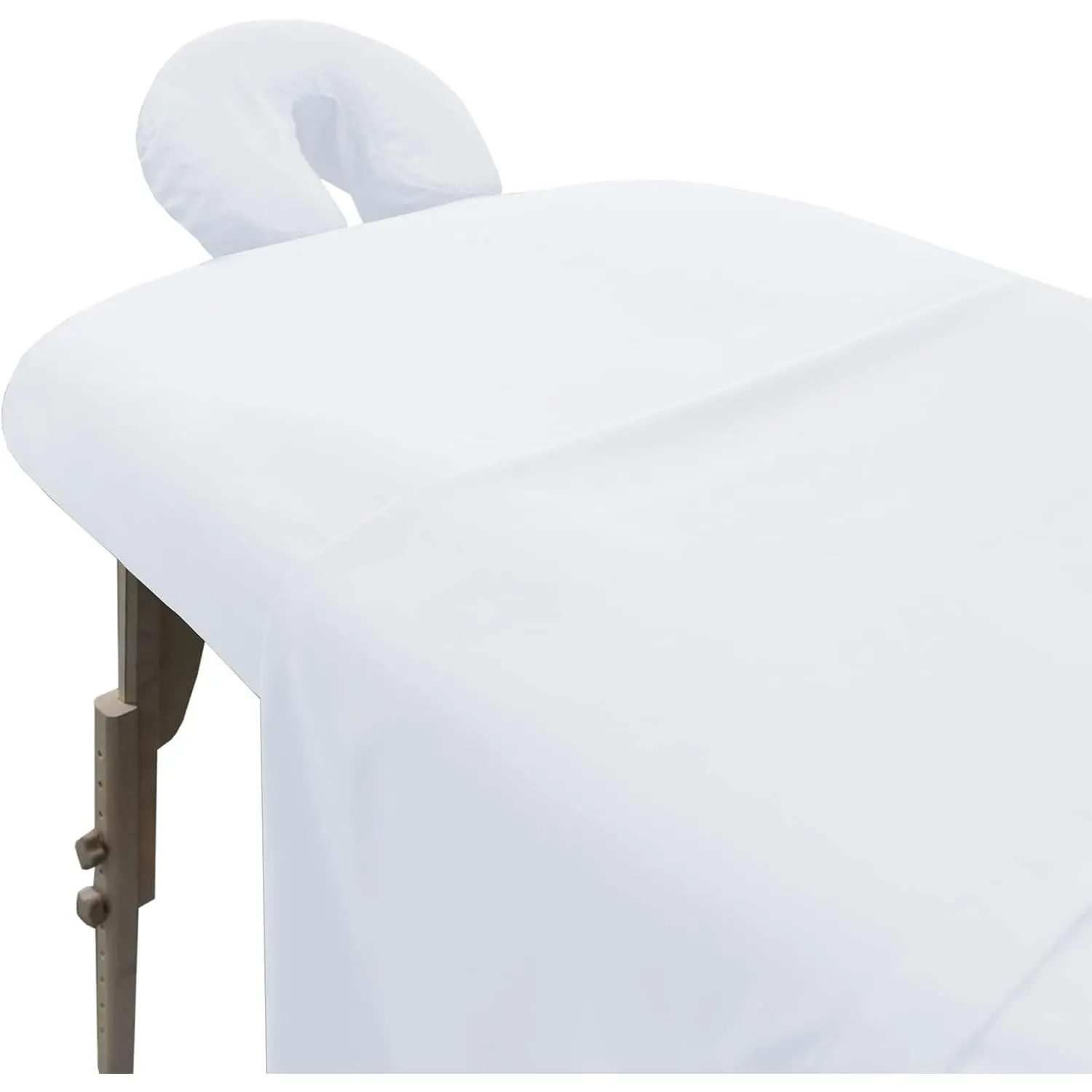 Soft Microfiber Massage Table Sheets Set 3 count Set - Includes Massage Table Cover, Massage Fitted Sheet, and Massage  Rest Cover (White)