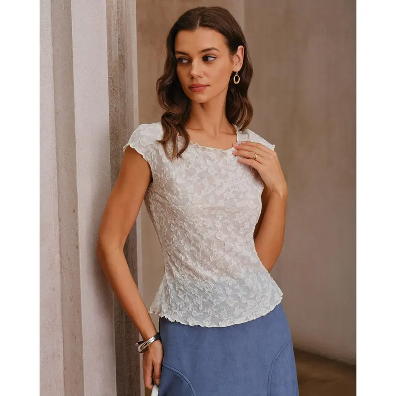 トップス Suede Touch BustierPuff See-through Cami Women Y2K Ruched Front Cami Top Sexy Lace Mesh Sheer See Through