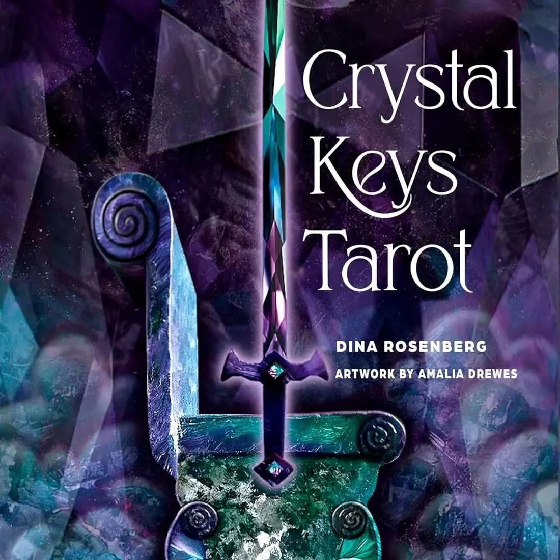 Crystal Keys Tarot Card Decks by Dina Rosenberg - 78 Gilt-Edge Cards, Deluxe Boxed Set, Full Guide for Above 12 Age Group, Accessing Crystal Power