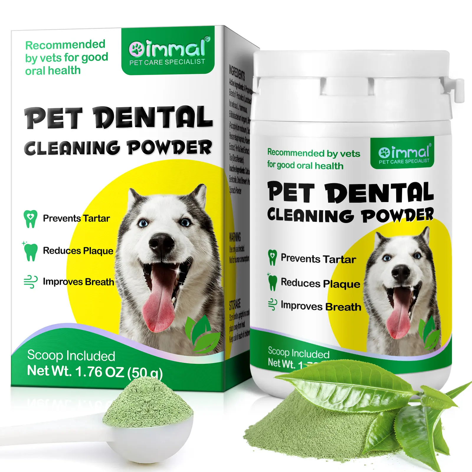 Oimmal Dog Teeth Cleaning Powder 30g/50g, Fresh Breath Dental Care, Removal, Suitable for All Dogs, Enzyme Tooth Cleaner, Pet Oral Hygiene