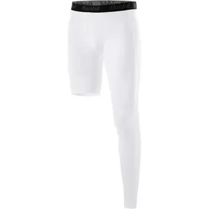 Men's Basketball One Leg Compression Tights Full Length Single Leg Compression Pants Sports Base Layer Underwear