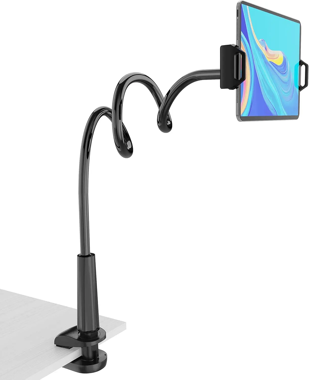 Tablet Stand Holder - Grip Flexible Clip for iPad, iPhone, Nintendo Switch, Samsung Galaxy Tab & Kindle Fire HD - Black - Computer, Smartphone
