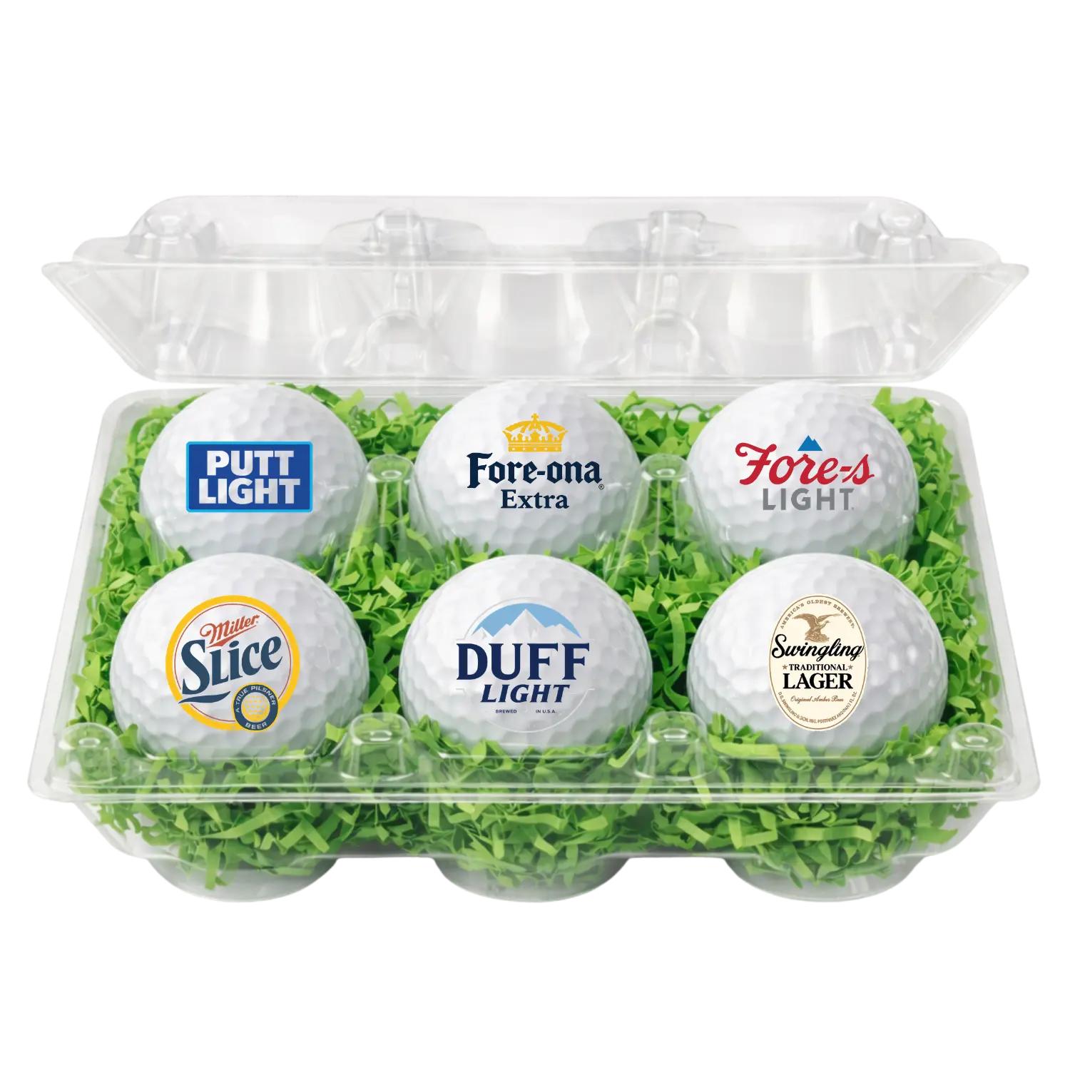 Funny Beer Golf Balls 6 Pack | Golf Gag Gift for Men, Dad, Husband, Golfers Beer Lovers
