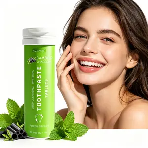 Natural Bamboo Charcoal Tooth Whitening Balm, Deep Cleanse Stains, Protects Gums, Brighter Smiles, 30g Solid Toothpaste Tablets
