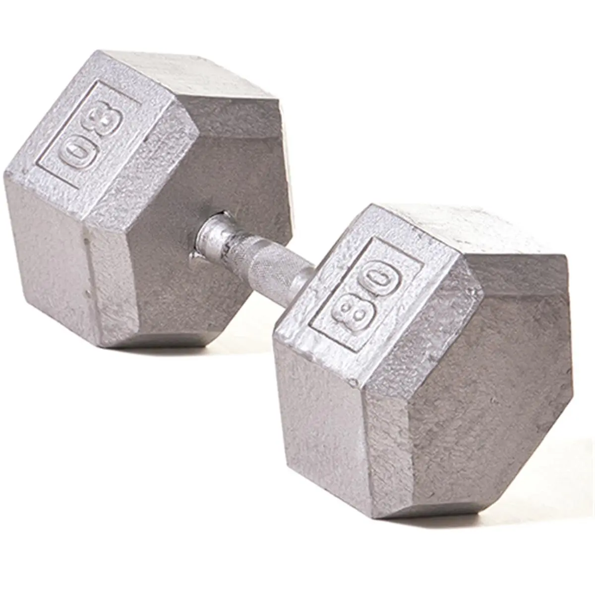 212 MAIN 80 lbs Hex Dumbbells with Straight Handle, Secure Grip Strength Training Equipment for Weight Lifting, Resistance & Arm Strength Focused Workouts