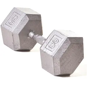 Champion Barbell  Hex Dumbbell with Straight Handle, 80 lbs