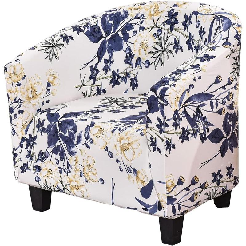 Club Chair Slipcover Jacquard Tub Chair Cover Stretch Armchair Covers Sofa Cover Furniture Protector for Living Room (A51)