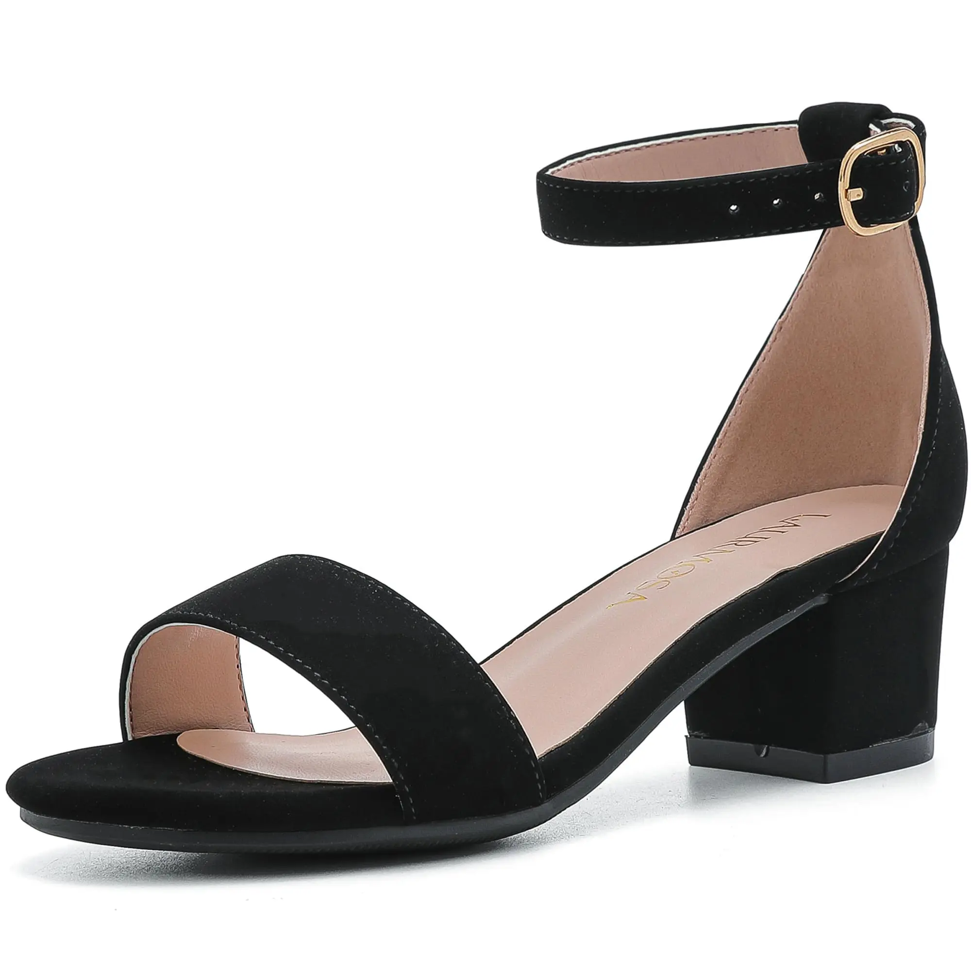 Girls High Heels Sandal for Girls Open Toe Ankle Buckle Strap Dress Shoes for Little Big Kids in Wedding Party Block Chunky Pump Sandals