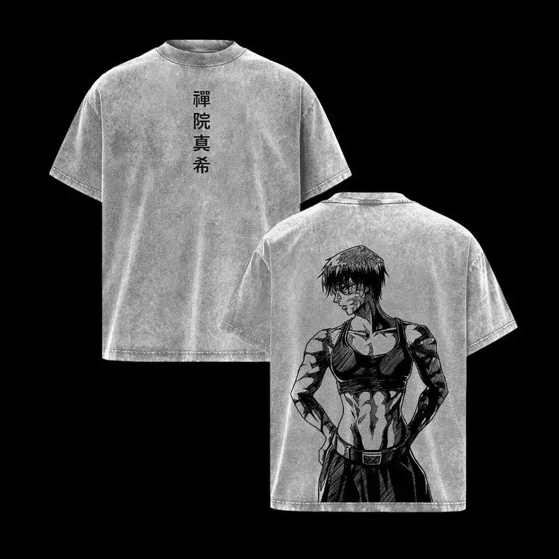 Valentine Shirts  Jujutsu Kaisen Maki Zenin Vintage Washed Oversized T-Shirt Unisex Couple T-shirts 4XL S-5XL Kove Clothing Men JJK Merch Anime Graphic Tees Streetwear Tee Anime Shirt Anime Clothes for Fans Tshirts
