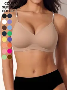 Women's Seamless Maternity Bralette, Summer New Style, Medium Support, Full Coverage, Casual Fitted Lined Bra, Comfortable Pregnancy Underwear, Maternity Solid Bra