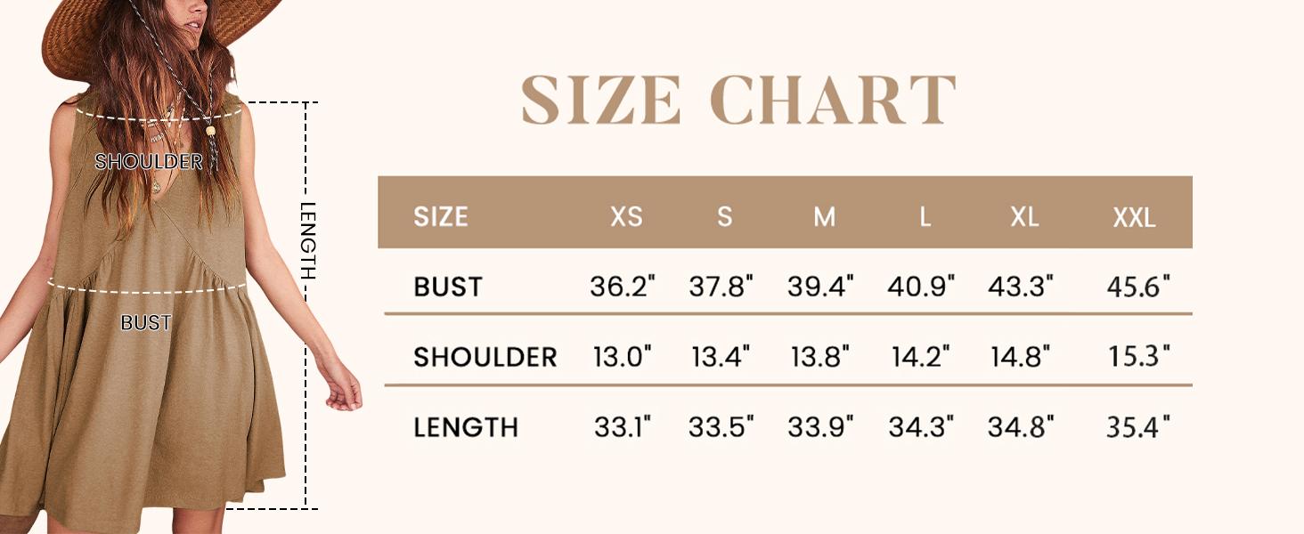 WoodBerry Women's V Neck Sleeveless Mini Dress Elegant Outfits Summer Casual Loose Pleated Swing Flowy Beach Sun Tank Dress with Pockets, Layer with Mesh Tops