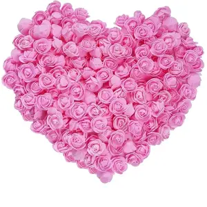 100pcs 3.5cm Artificial Foam Pe Rose Heads, DIY Valentine's Day Roses, Wedding Decor, Outdoor Party, Garden Decoration